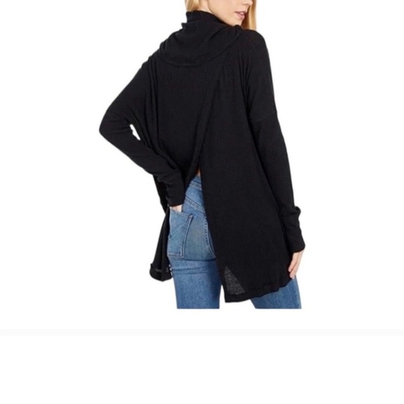 NWT Free People Juicy long sleeve tunic in black - Picture 1 of 9